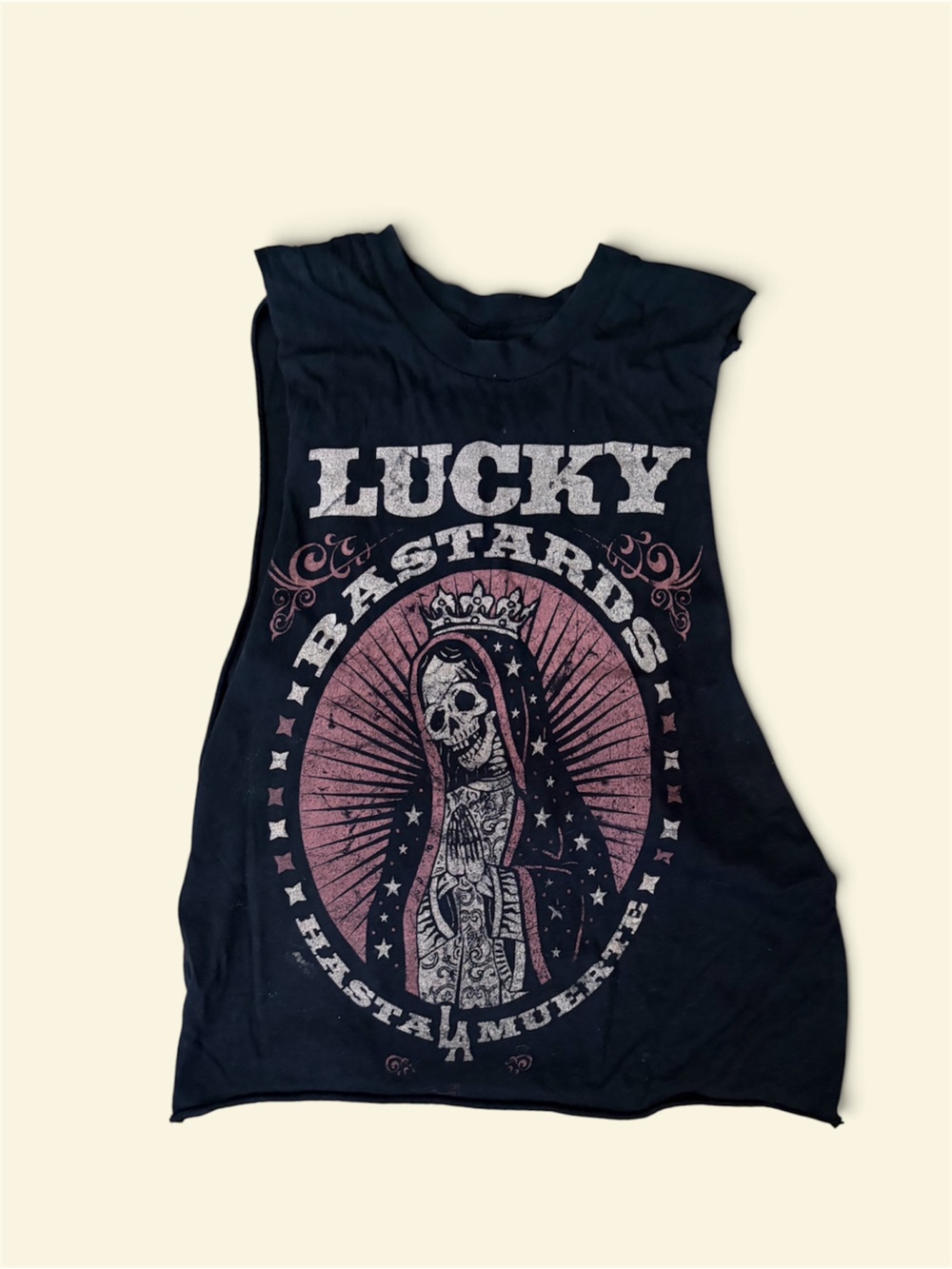 Lucky stars vintage black tee